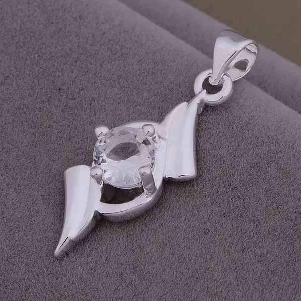 AN969 silver color stearling Necklace fashion jewelry pendant transparent stone /caqakrxa blmakcta | Украшения и аксессуары
