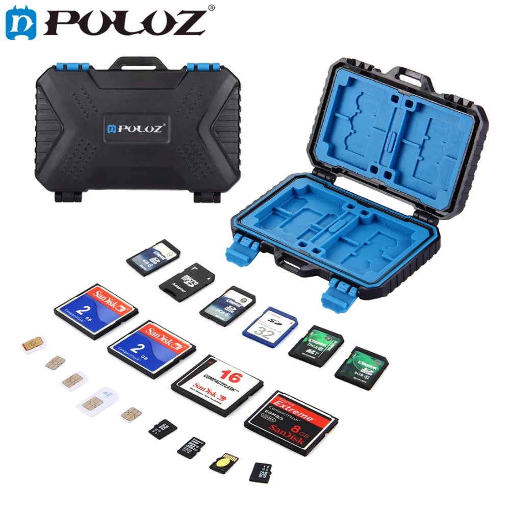 Водонепроницаемый защитный чехол PULUZ 27 в 1 для 4CF + 8SD 9TF штифт карты 1SIM 2micro SIM 2Nano