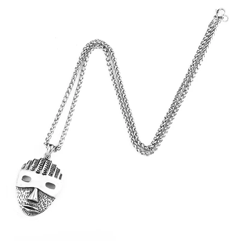 Байер нержавеющая сталь байкер Джейсон Хоккей Подвеска для Хэллоуина ожерелье с