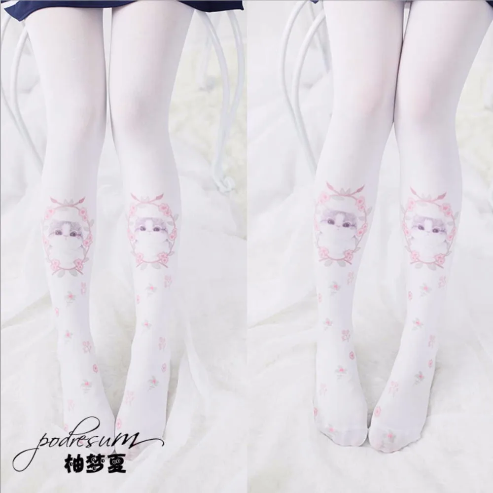 1 пара летних тонких Kawaii Косплей Китти туго девушки удобных игр в стиле аниме