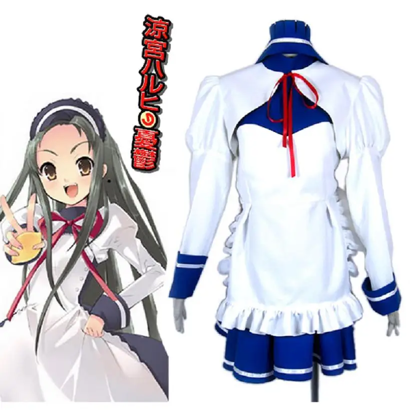 Unisex Anime Cos Suzumiya Haruhi no Yuuutu Tsuruya Cosplay Costumes