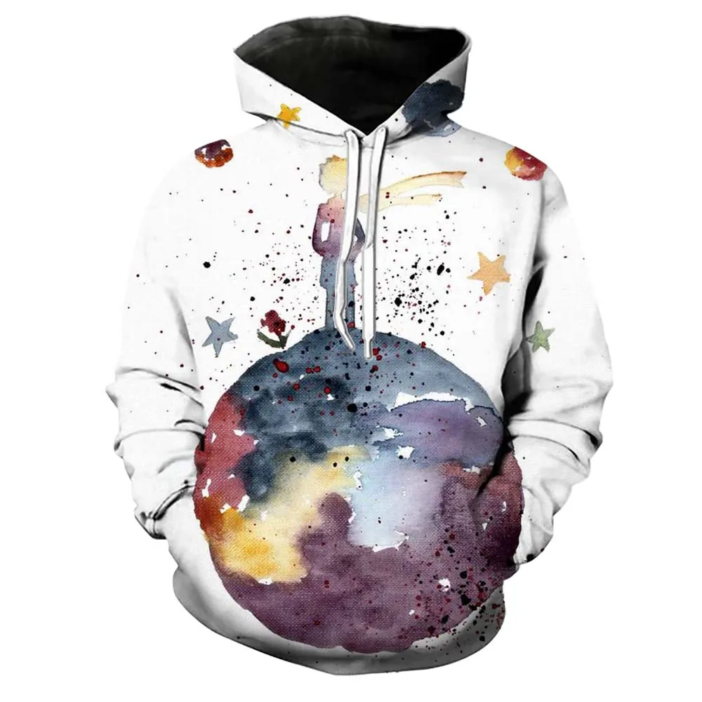 2019 New hot Anime 3D print hoodie white men/women Simple casual streetwear sweatshirt spring and autumn Pullover fashion tops | Мужская