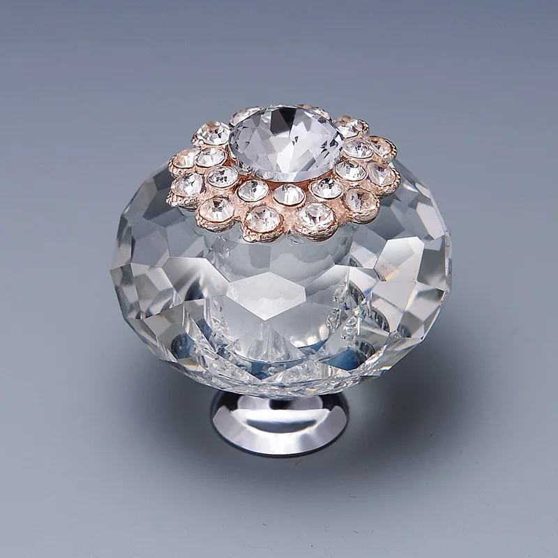 Diamond 1 шт. круглая форма гриба деревянные круглые ручки для шкафа; на ящики тянет мебельные ручки для ящиков тянет ручки - Цвет: Diamond