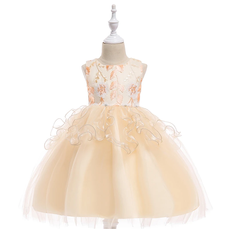 ABGMEDR Brand Flower Girl Dress for Wedding and Party Girls Embroidered Princess Monsoon Kids Children Christmas Clothing | Детская