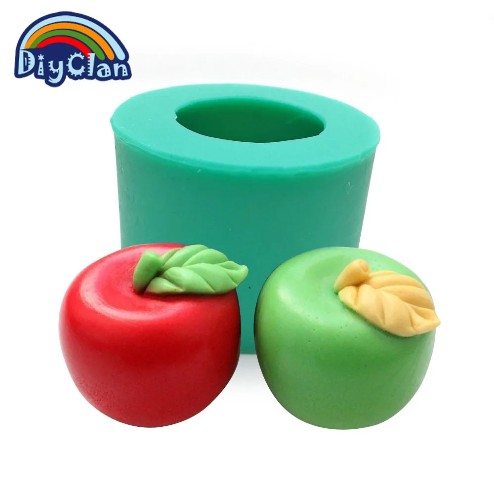 3D силиконовая форма для мыла в форме яблока украшение торта помадки фрукты