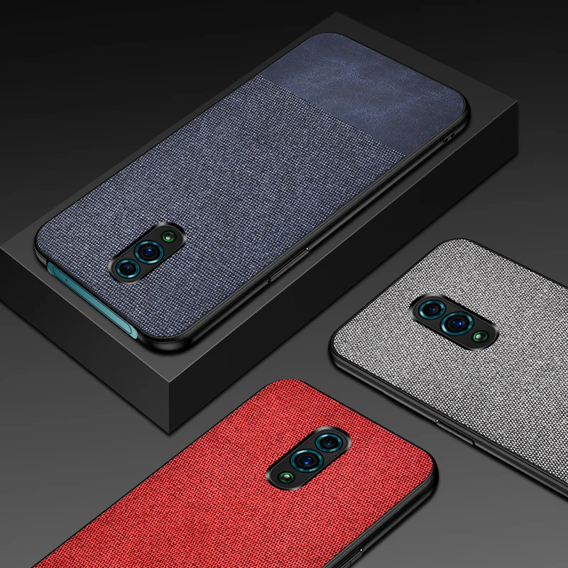 For OPPO K3 Case Fabric Cloth Full protection Hard PC Back Cover Realme X 6.5 inch Phone Shockproof Fundas |