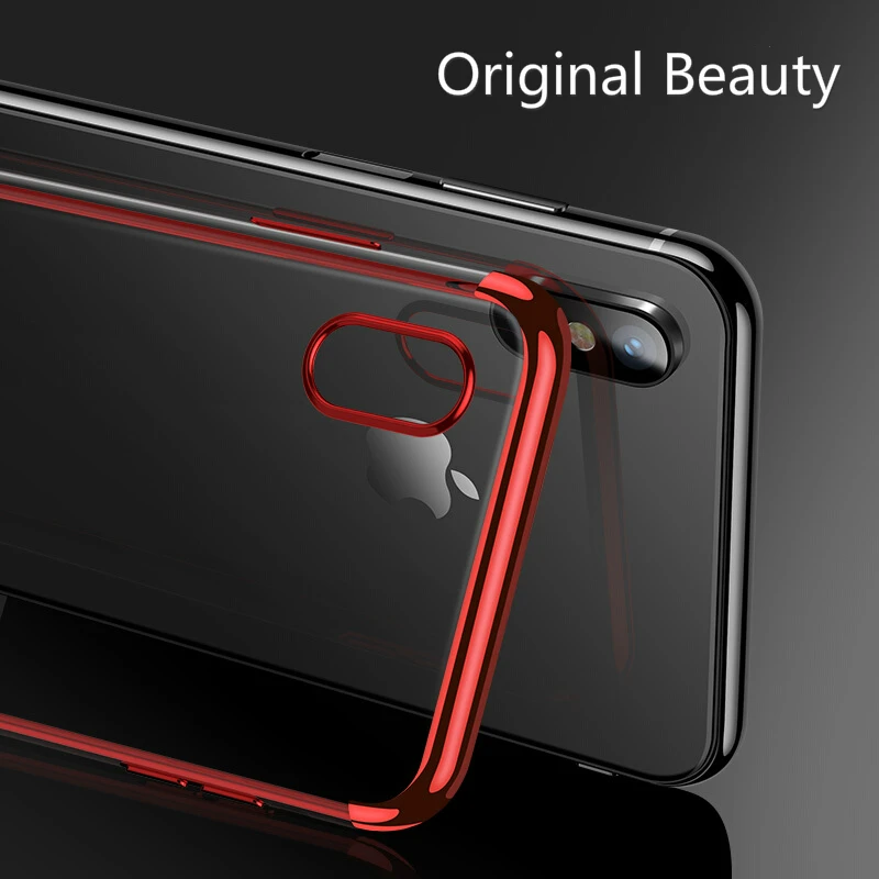 Роскошный силиконовый прозрачный чехол s для iPhone 11, чехол 11 Pro XS Max X XR 6 6 S, мягкая задняя крышка из ТПУ с покрытием для iPhone 7, 8 Plus, 5S, SE, 5