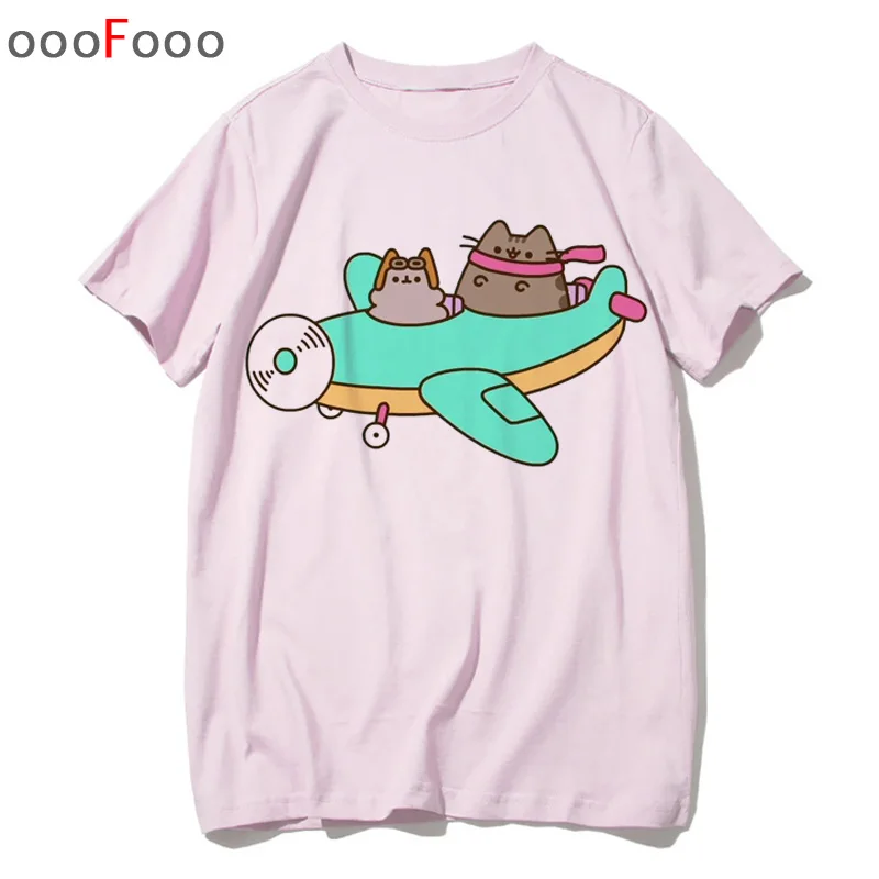 Женские футболки Pusheen женская футболка с мультяшным изображением кошки топ милая