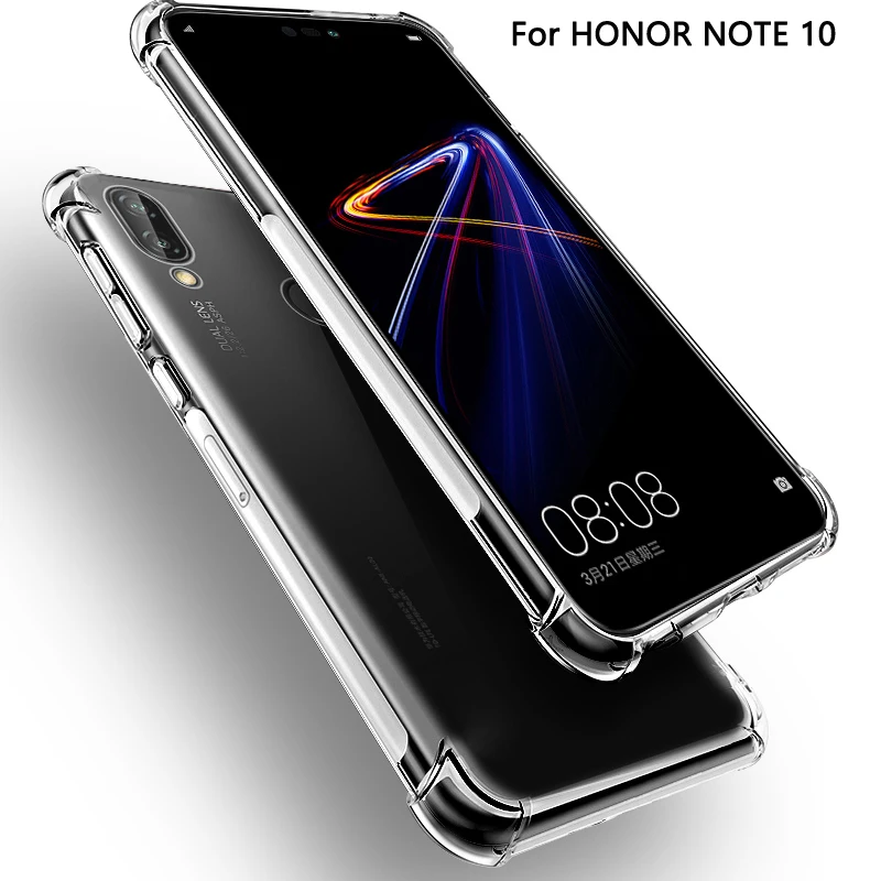 Чехол для Huawei Honor note 10 противоударная воздушная подушка прозрачный толстый