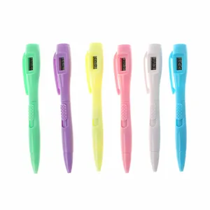 Шариковая ручка, 1 шт., с цифровыми часами, электронные часы, ручка экзамен ручек, ручка для часов