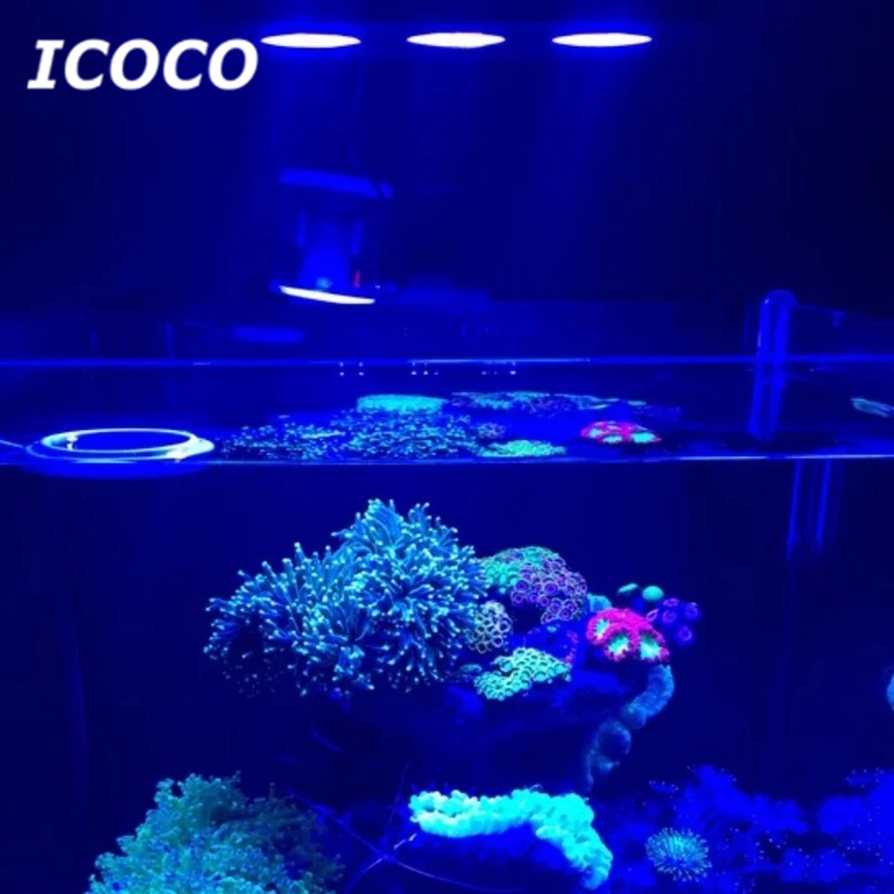 ICOCO Светодиодная лампа для аквариума 30 Вт освещение соленой воды с сенсорным