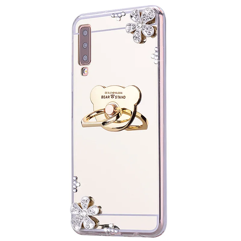 Блестящий чехол для телефона Samsung Galaxy A30 A50 M10 M20 S10 S10e S8 S9 зеркальный J4 Plus J6 A7 A9 A6 A8 2018