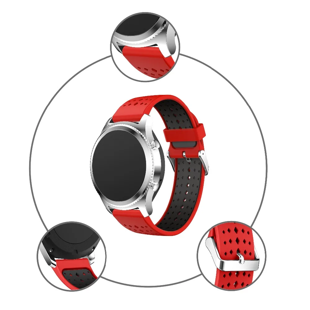 Ромбовидный силиконовый спортивный ремешок для Samsung Gear S3 Frontier/классические