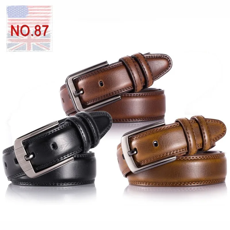 2019 высокое качество натуральная кожа мужской модный Повседневный Классический