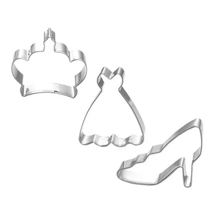 Алмазная корона высокий каблук юбка платье нержавеющая сталь формочки для