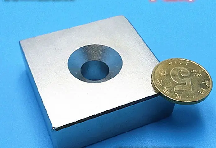 

1PCS 45X45X16 Super Strong Salvage Magnet Rare Earth Disc Magnet with ring magnet Neodymium Magnets 50*50*20