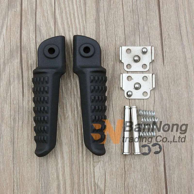 Matt Black Rear Спереди и сзади подножки для Kawasaki Ninja 250 Z750 Z800 Z1000 SX ER6F ER6N ZX-6R 636 ZX-9R ZX-10R ZX-12R ZX-14R GTR1400 - Цвет: Matt Black Rear