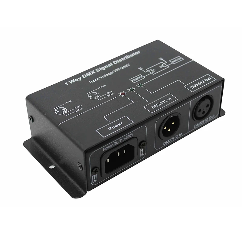 Новый DMX121 DMX усилитель концентратора сигнала Мощность ретранслятор