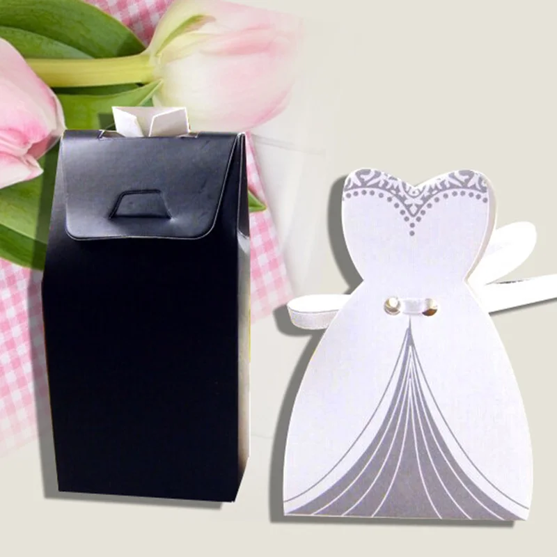 50 шт./лот Свадебные платья для невесты и жениха смокинг коробка конфет подарки