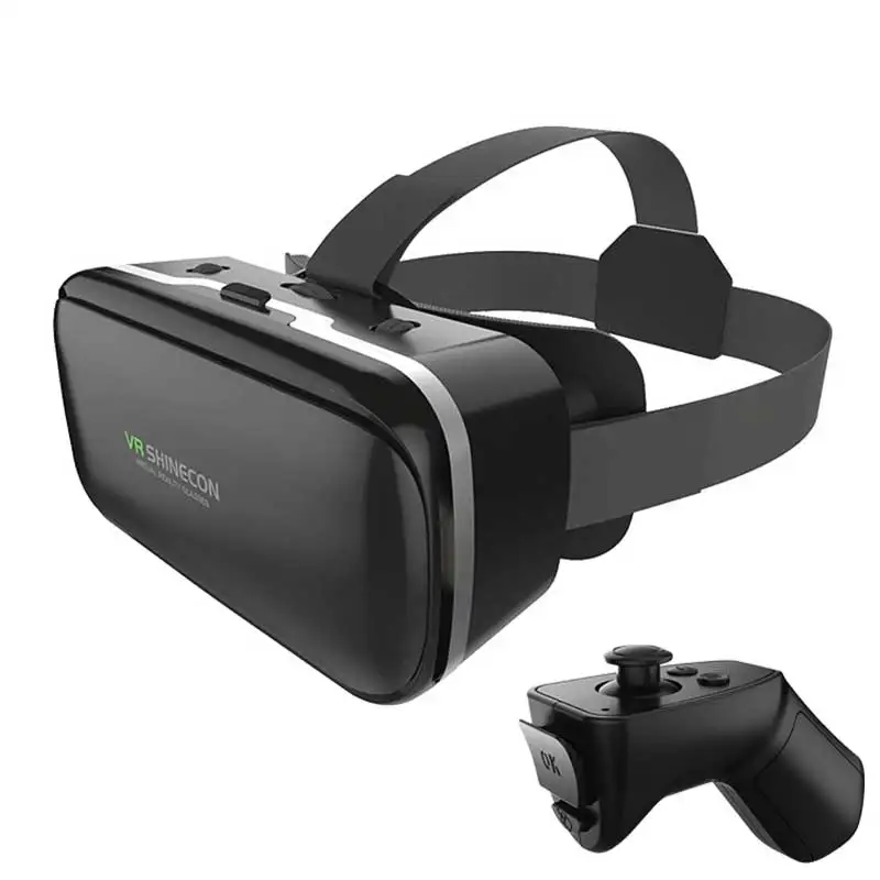 3D Glasses n Gamepad VR Box VR Виртуальная реальность 3D очки Google Cardboard гарнитура шлем с Bluetooth геймпад для смартфона VR игры видео фильмы - Цвет: 3D Glasses n Gamepad
