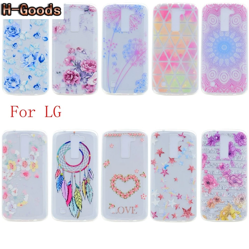 H goods Модный Цветной мягкий чехол для телефона с рисунком LG K10/V20/K8 K350N/G6/X power