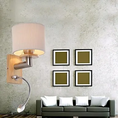 Oak Modern LED Wall Lamp Lights Fixtures Reading Bedroom Home Lighting Wooden Light Sconce 220v | Лампы и освещение