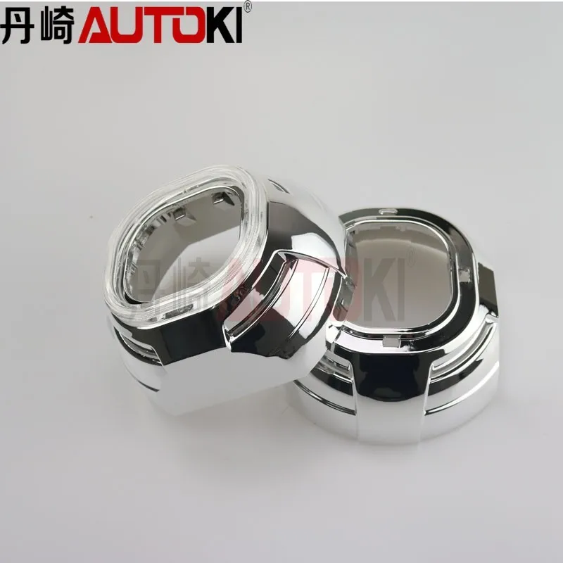 3 0 inche Koito Q5 Bi xenon объектив проектора квадратный с крышкой + CCFL Крышка Кольца для фар