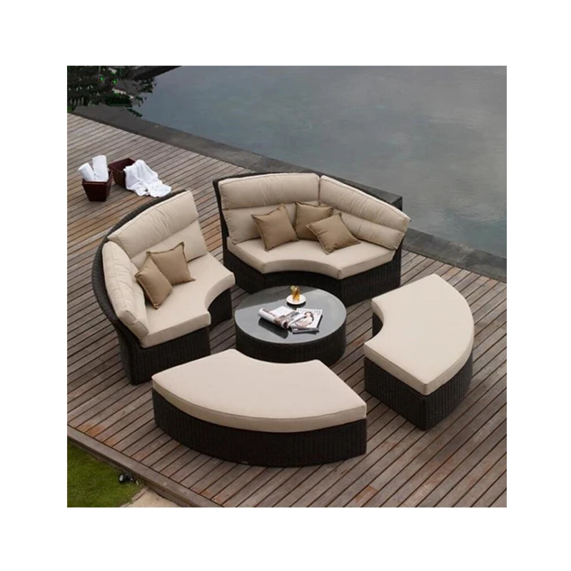 Плетеная кушетка от производителя новейший дизайн уличная Солнцезащитная