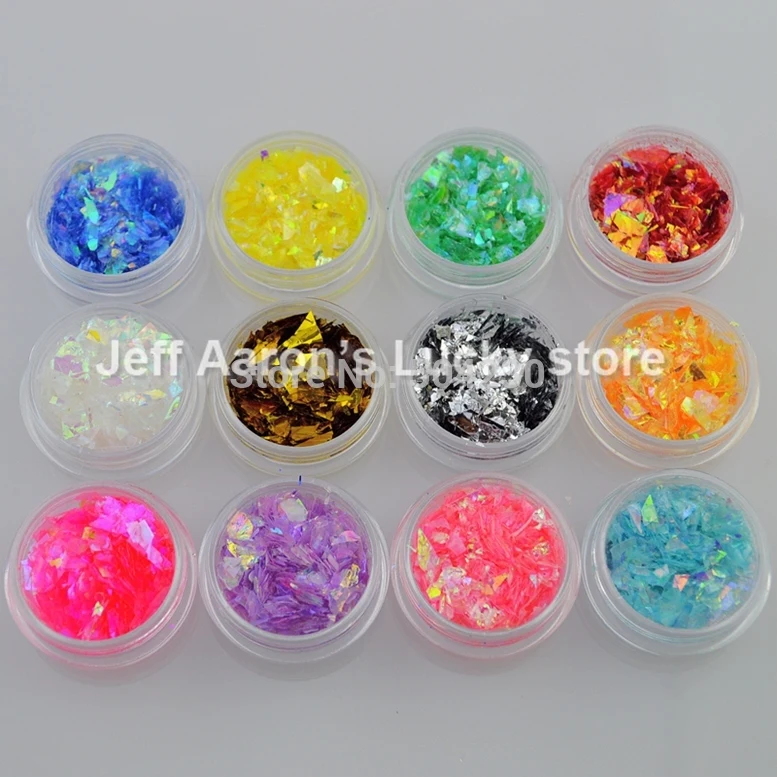 12 видов цветов лак для ногтей ледяной милар оболочка фольга бумага дизайна