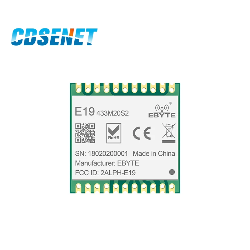 E19 433M20S2 SX1278 LoRa 433 МГц SMD SPI дальнего действия коммуникатор радио 100 мВт Печать