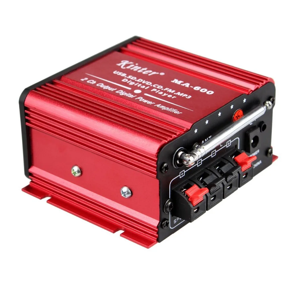 Red MA-600 20W+20W Mini Car Amplifier USB SD DVD CD FM MP3 Digital LED Display Motorcycle New Arrival | Электроника
