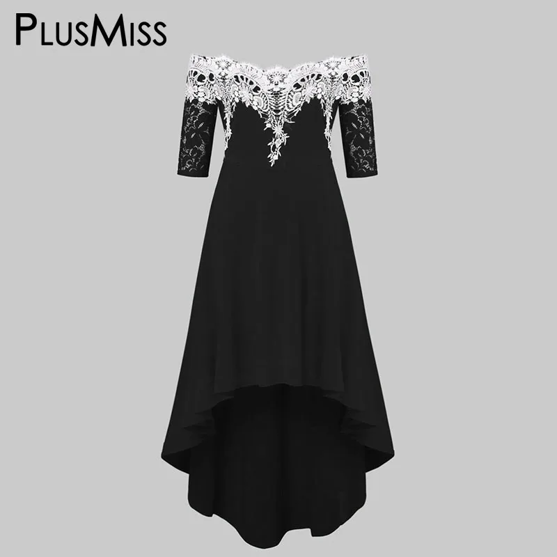 PlusMiss размера плюс 5XL сексуальное платье с открытыми плечами и Макси длинное Для