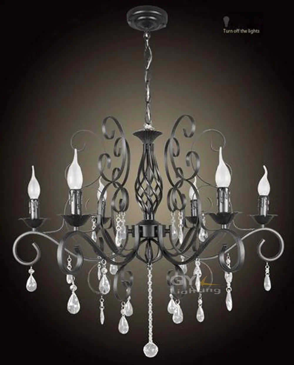 Дизайнерские хрустальные люстры с металлическим кристаллом подвесные