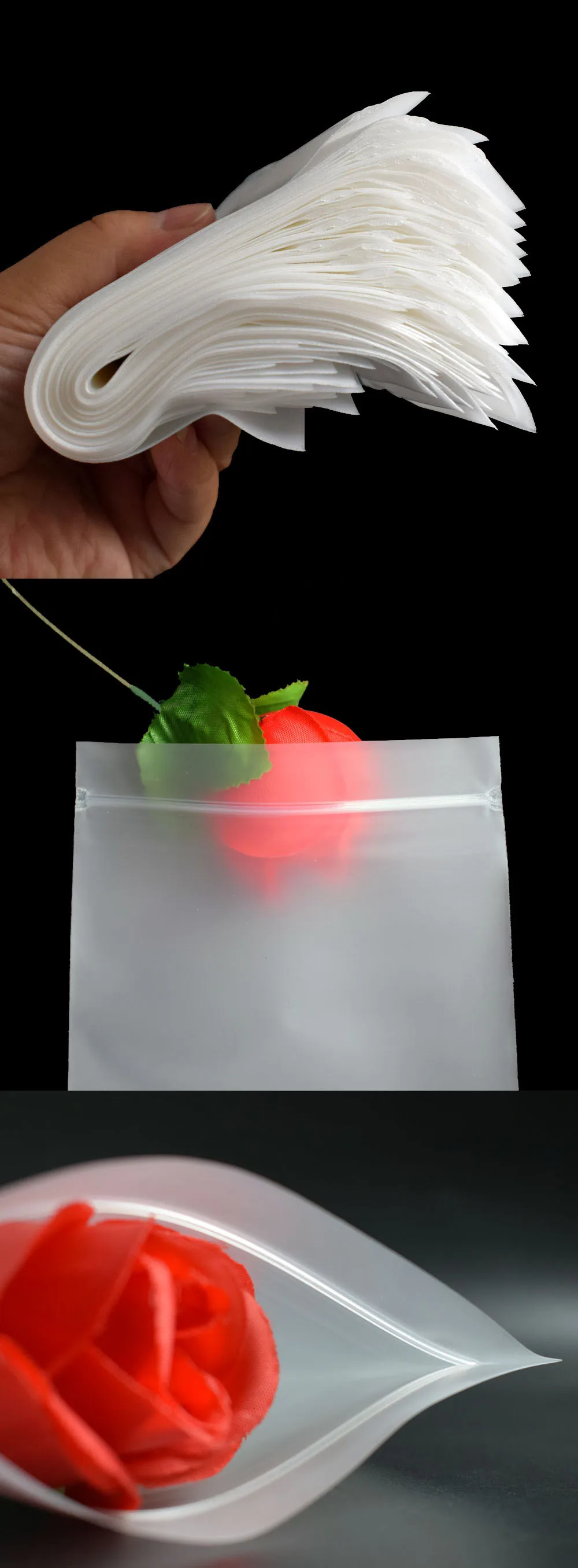 100 шт/200 шт/300 шт/500 шт/партия матовые ziplock Сумки Пластиковые молнии мешок, матовые прозрачные упаковочные пакеты