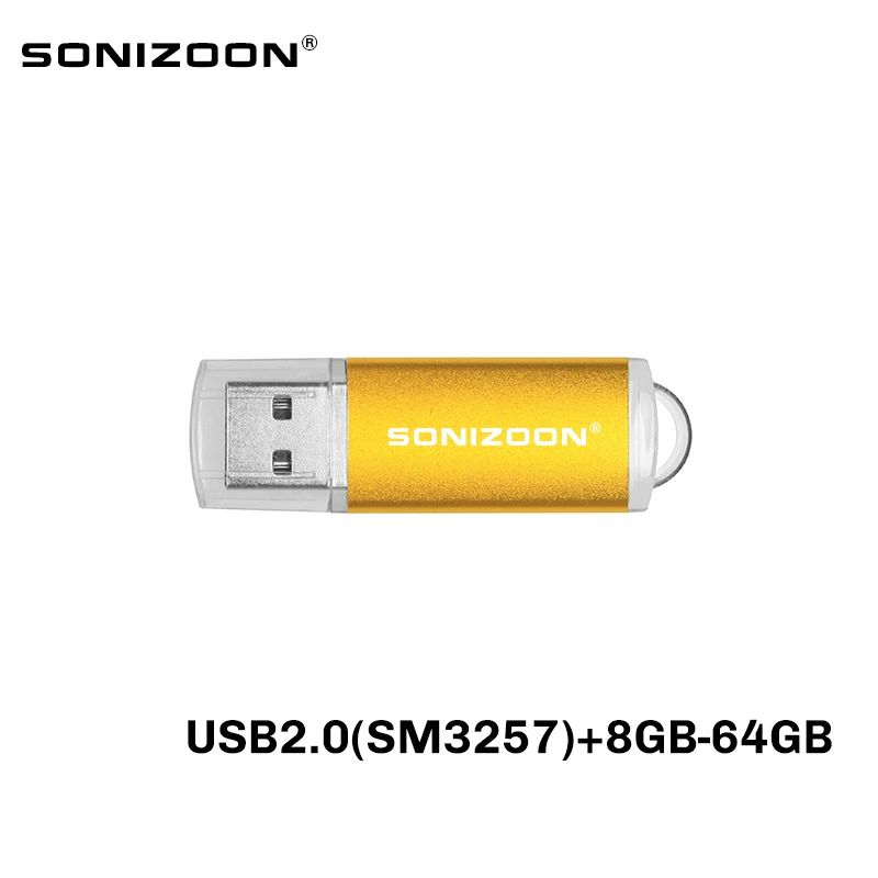 Золотой Флеш-накопитель SONIZOON XEZUSB2.0001 usb2.0 Smi3257 схема MLC8gb 16gb 32gb 64gb стабильная высокоскоростная карта памяти - Цвет: Золотой