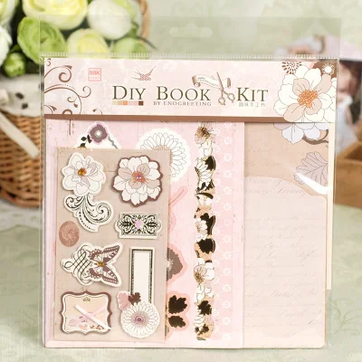 ENOGREETING винтажные diy Мини Скрапбукинг Бумага Фотоальбом комплекты материалов с 3D