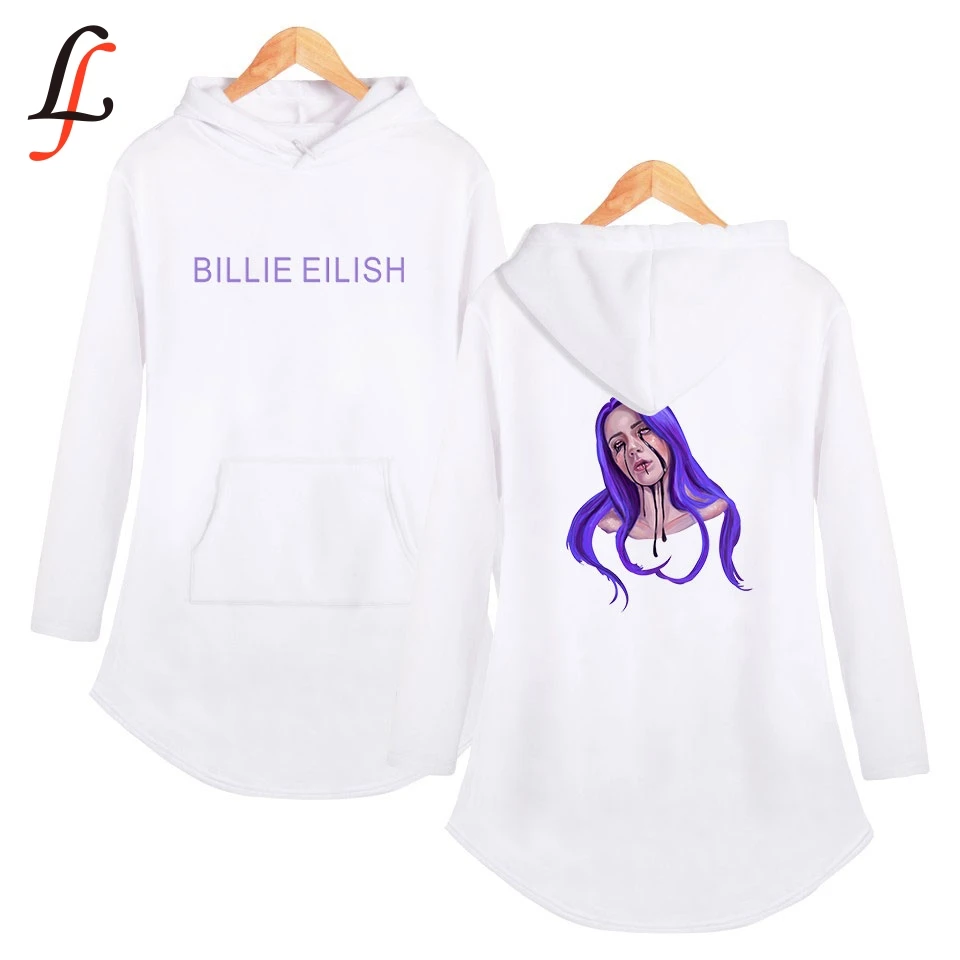 Платье с капюшоном Billie Eilish классическое Повседневное платье карманом для спорта