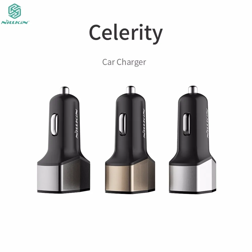 Автомобильное зарядное устройство NILLKIN Celerity с 3 портами и двумя USB портами|charger port|3