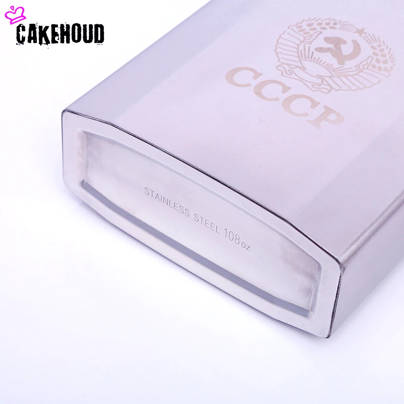 Cakeantang из нержавеющей стали 88 128 унций фотографический рисунок + Кожаная сумка