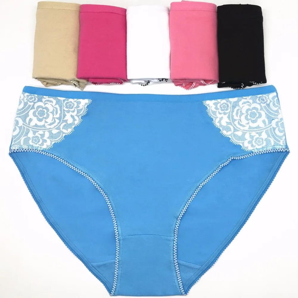 Lot of 60 2XL 3XL 4XL Wholesale Laced High Rise Lady Short Brief Spandex Cotton Mama Size Panties Big Women Underwear Pants | Женская