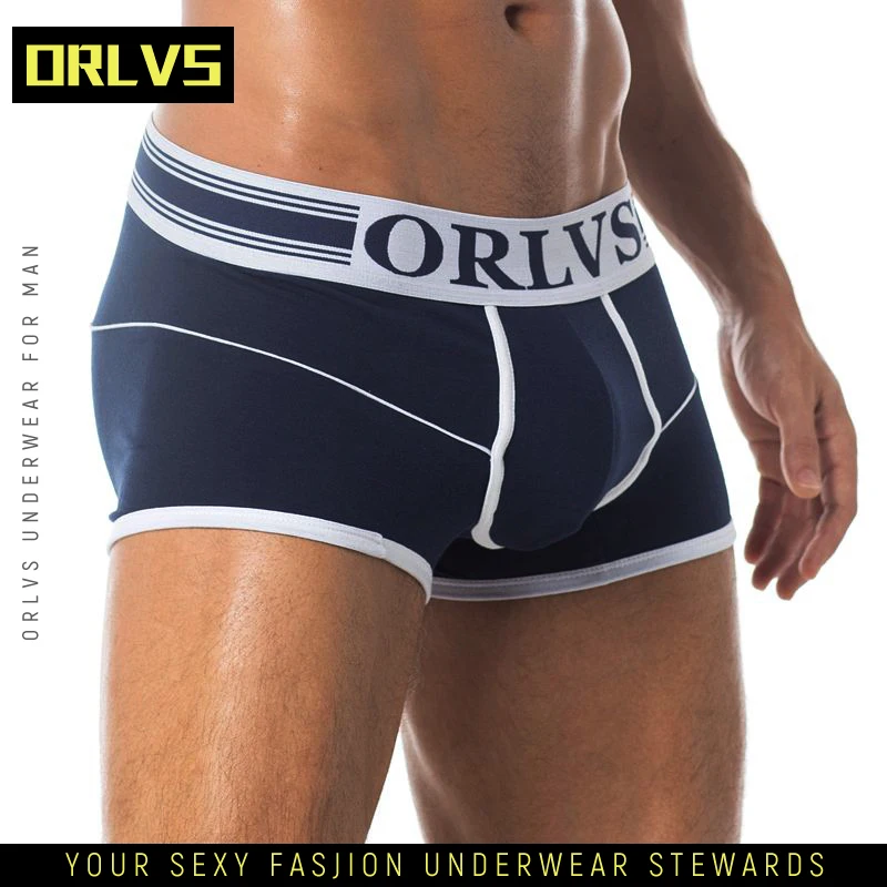 ORLVS лучший бренд мужское нижнее белье боксеры сетчатые сексуальные cueca masculina