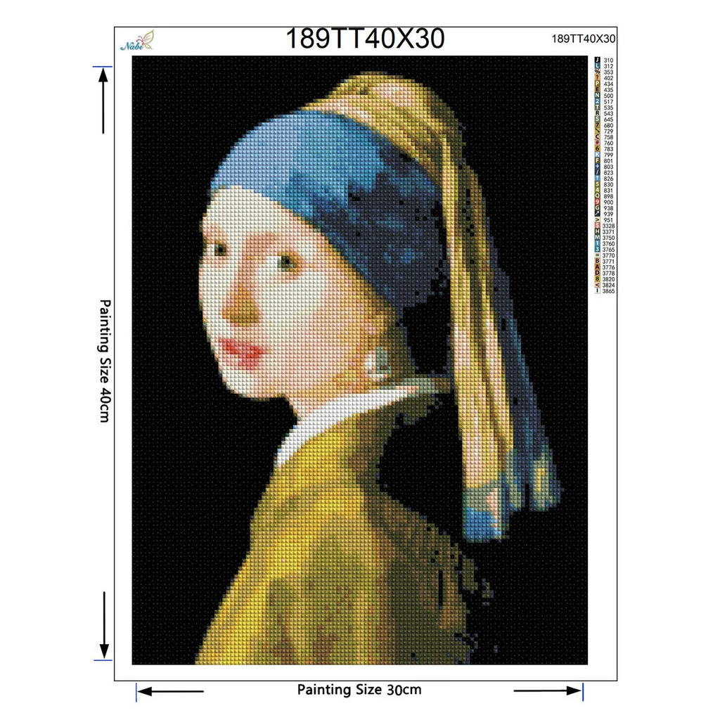 Алмазная вышивка vermeer девушка с жемчугом ожерелье diy картина Полная площадь Стразы Декор FS950