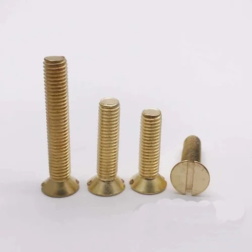 

5pcs M6 Brass Mechanical screw flat head bolt Slotted screws one line socket Countersunk heads bolts 10mm-30mm Length