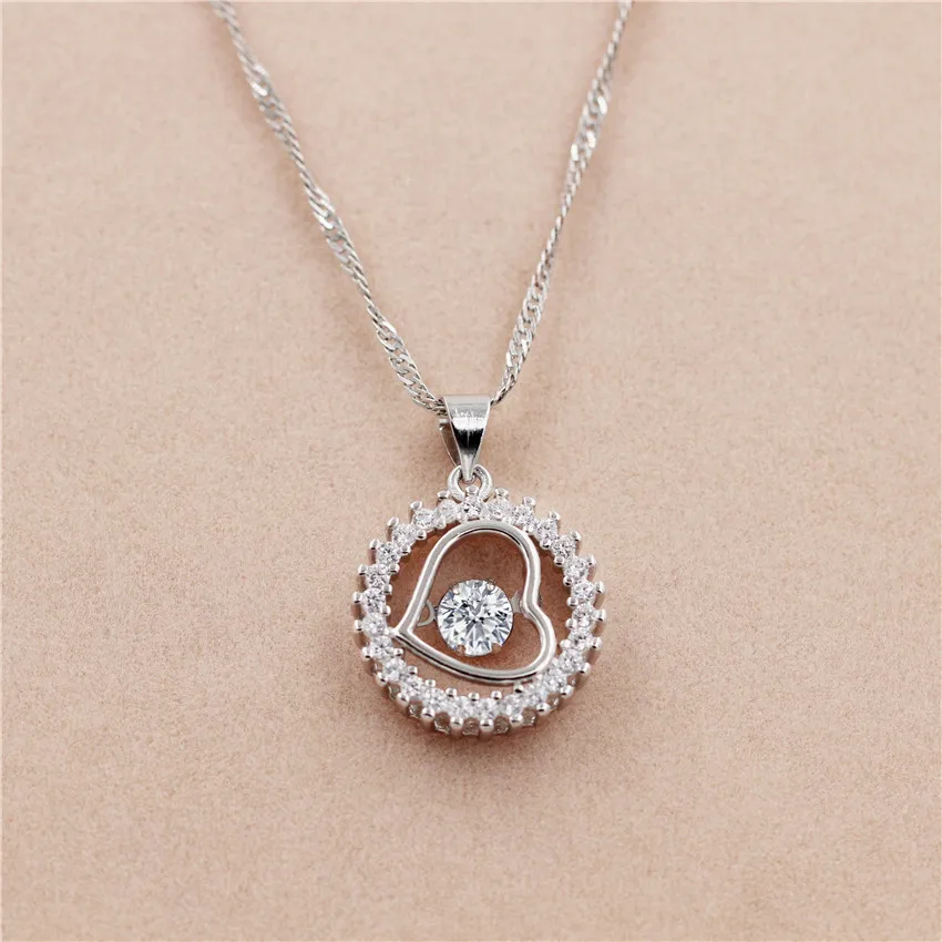 Almei скидка 15% Сердце колье заявление Цепочки и ожерелья Для женщин Серебряный