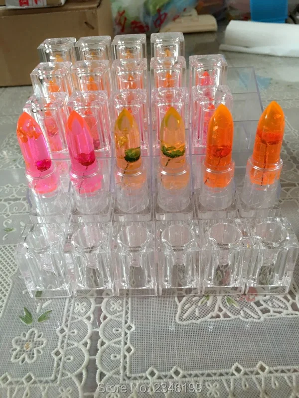 50 шт./лот прозрачная пустая помада в упаковке изящная самодельная туба для