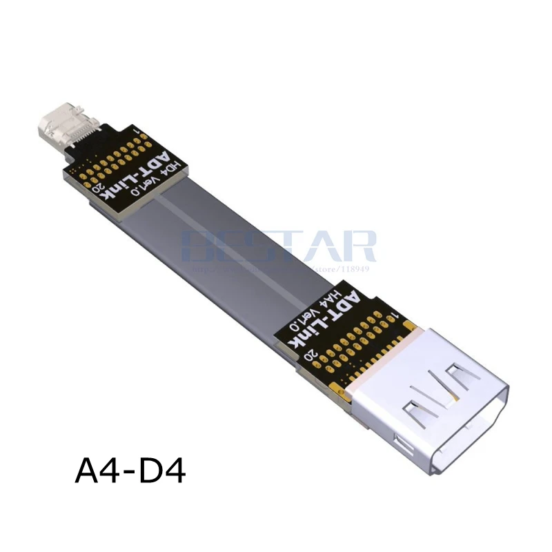 A4-D FPV HDMI 2 0 A мама к Micro Тип D экранированный FPC плоский кабель 4k 60 Гц 5 см-10 м для
