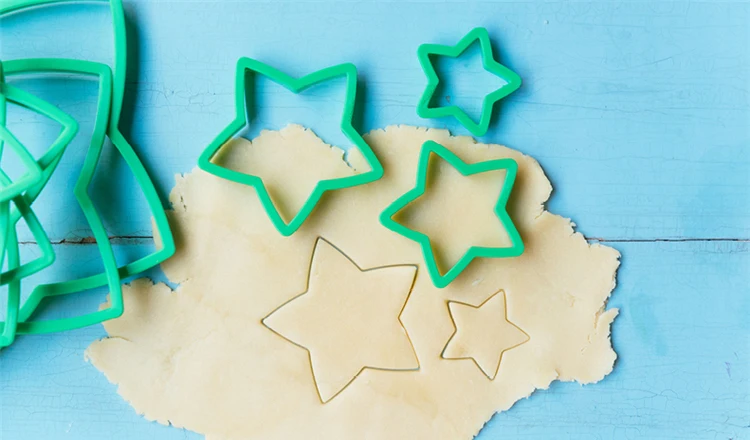 6 шт./компл. для нарезки печенья в виде звезд Форма Fondant(сахарная) торта печенье резак формы 3D инструменты для украшения торта инструмент для выпечки инструменты для украшения торта