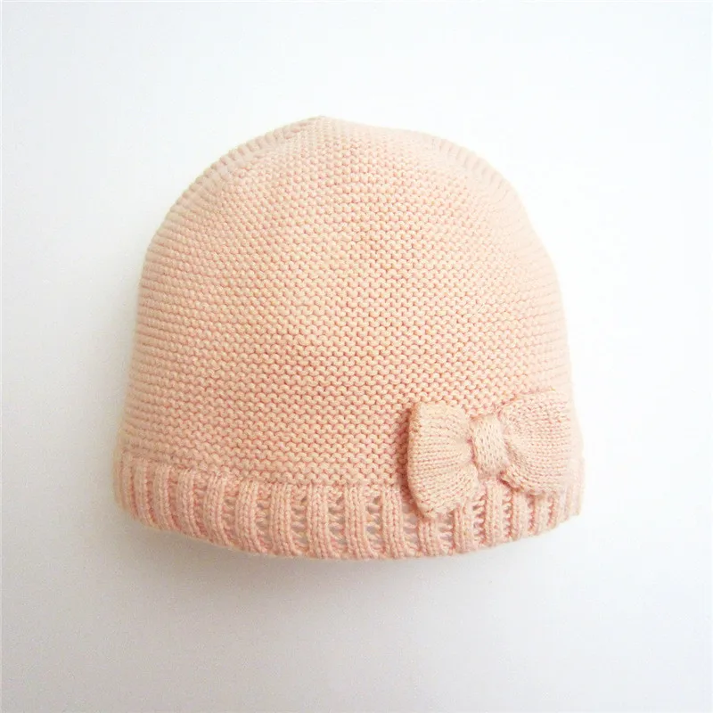 baby hats Крючком Модная одежда для детей, детская мода шляпа с бантиком осень-зима теплая шапка детская шапка для мальчиков и девочек Кепки новая детская шапка Кепки s подходят от 0 до 4 года - Цвет: baby hats