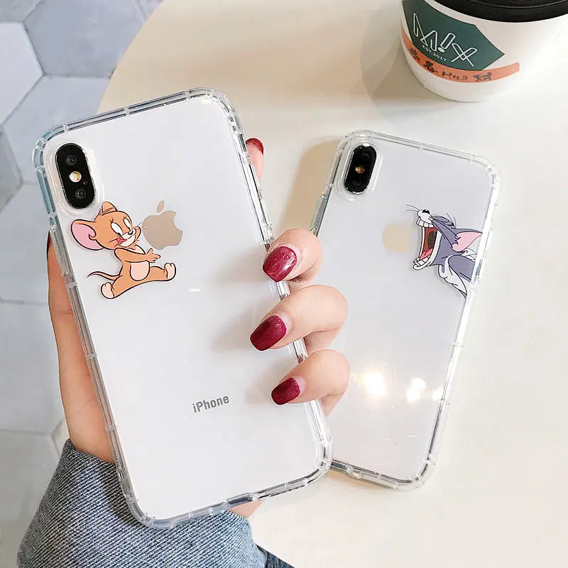 Чехол для iPhone X Xr Xs Max 8 7 Plus милый мультфильм прозрачный силикон чехол 6 6s 6plus мягкий