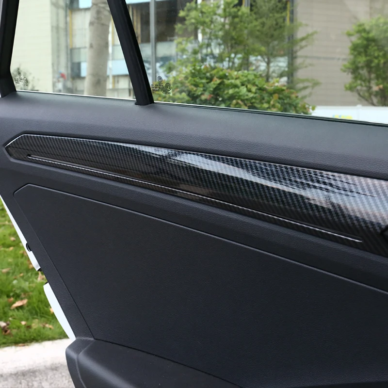 Авто-Стайлинг внутренняя отделка двери наклейки крышки интерьерные аксессуары для Volkswagen T-ROC
